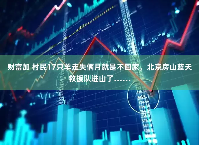 财富加 村民17只羊走失俩月就是不回家，北京房山蓝天救援队进山了……