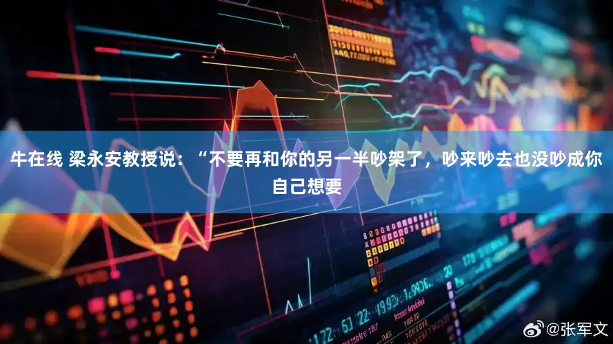 牛在线 梁永安教授说：“不要再和你的另一半吵架了，吵来吵去也没吵成你自己想要